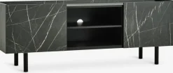 KRONDALMeuble TV KRONDAL 2 portes coloris marbre/noir-JYSK Outlet
