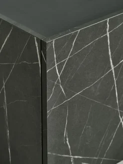 KRONDALMeuble TV KRONDAL 2 portes coloris marbre/noir-JYSK Outlet