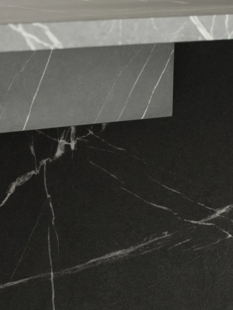 KRONDALTable KRONDAL 90x180 imitation marbre noir-JYSK Clearance