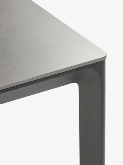 KUMLA + GLOMFJORDKUMLA L200 table gris + 4 GLOMFJORD chaises noir-JUTLANDIA New