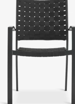 KUMLA + GLOMFJORDKUMLA L200 table gris + 4 GLOMFJORD chaises noir-JUTLANDIA New