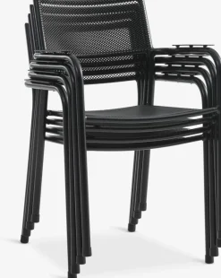KUMLA + HEMSEDALKUMLA L200 table gris + 4 HEMSEDAL chaises noir-JUTLANDIA Clearance