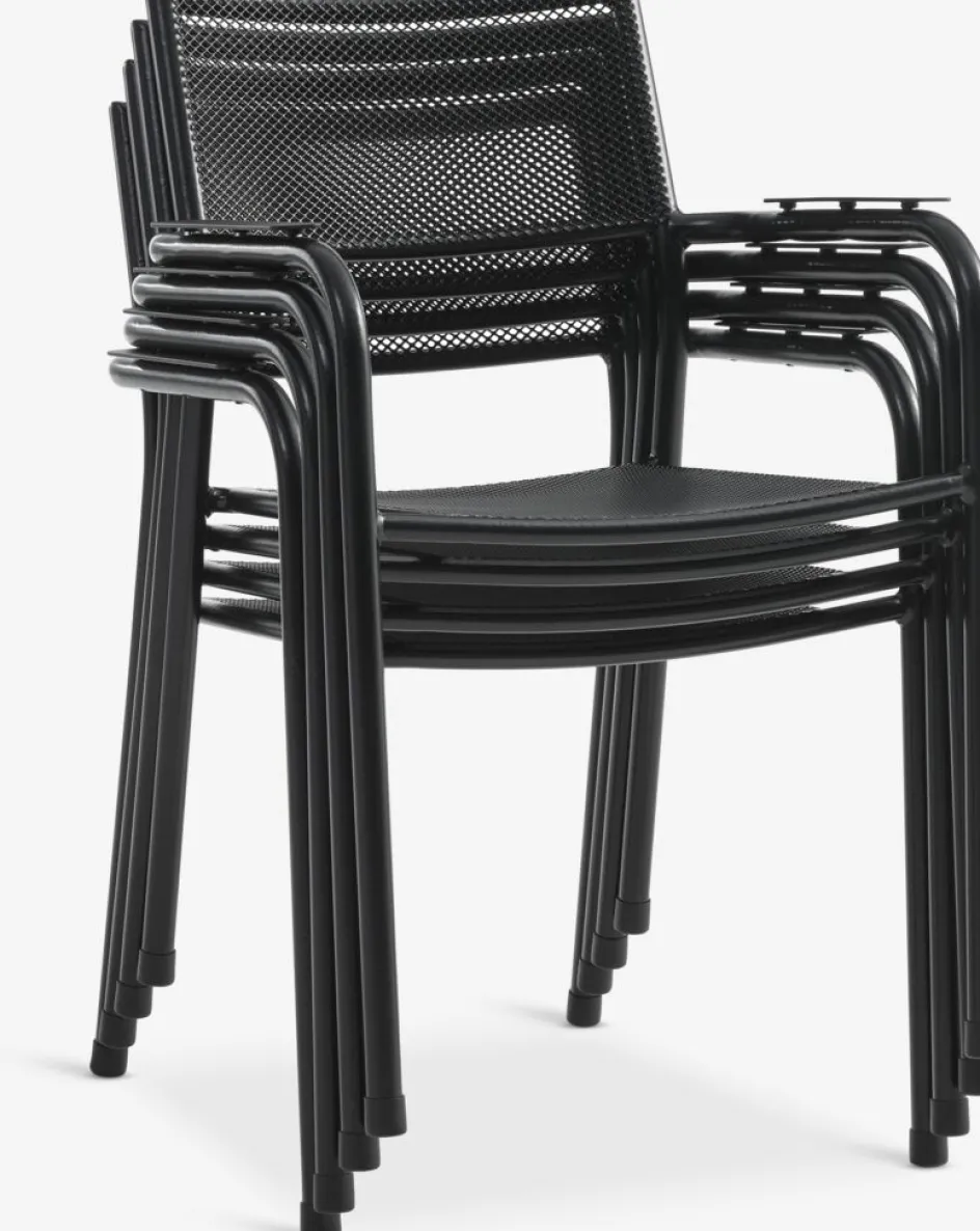 KUMLA + HEMSEDALKUMLA L200 table gris + 4 HEMSEDAL chaises noir-JUTLANDIA Clearance