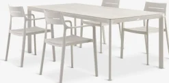 KUMLA + INGSTRUPKUMLA L200 table + 4 INGSTRUP chaises beige-JYSK Clearance