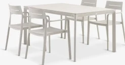 KUMLA + INGSTRUPKUMLA L150 table + 4 INGSTRUP chaises beige-JYSK Online
