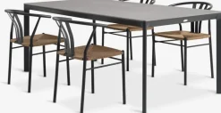 KUMLA + TAGMARKKUMLA L200 table + 4 TAGMARK chaises noir-JUTLANDIA Sale