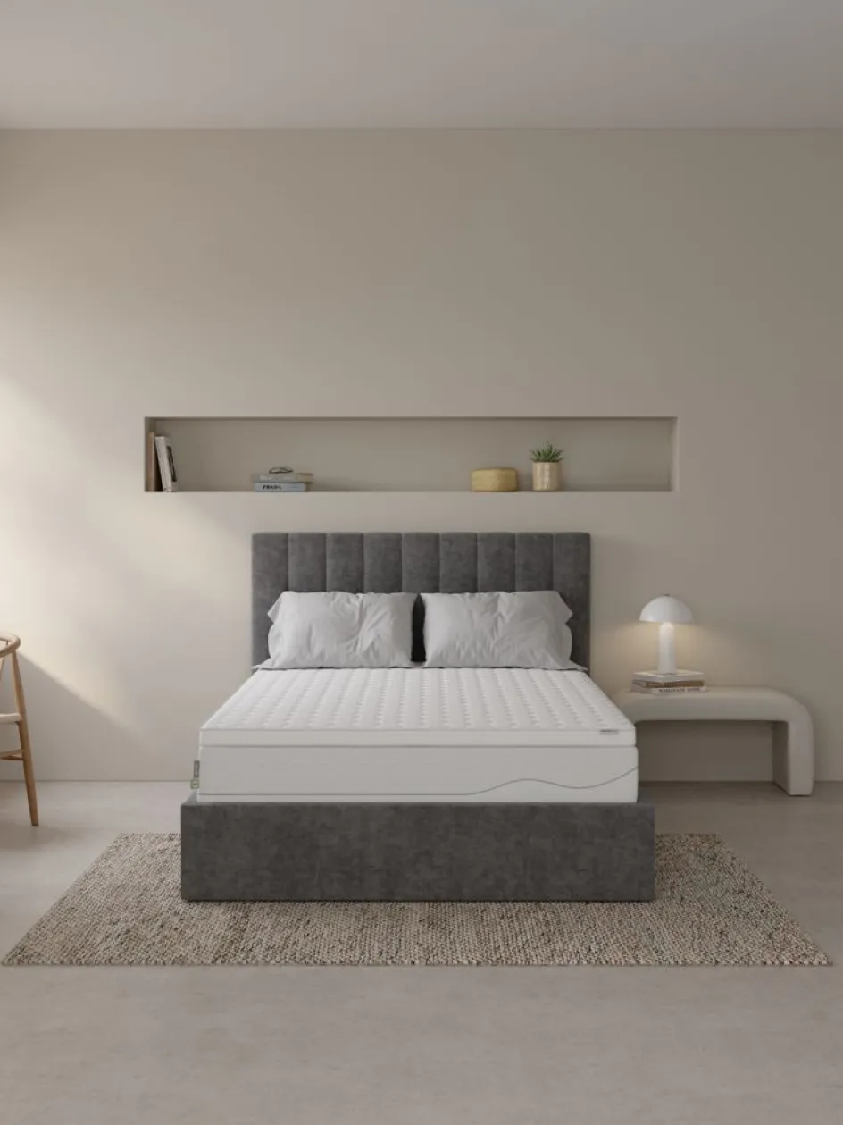 KVISTENPlusSurmatelas 140x190cm KVISTEN Blanc-DREAMZONE Clearance