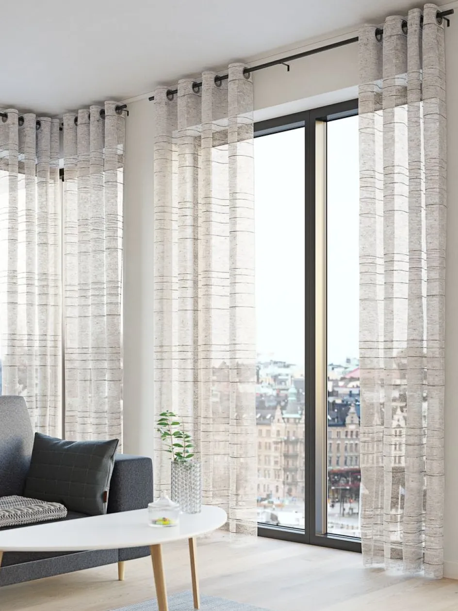 LANGELANDRideau LANGELAND 1x140x300 aspect lin beige-JYSK Clearance