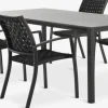 LANGET + GLOMFJORDLANGET L207 table + 4 GLOMFJORD chaises noir-JUTLANDIA Best