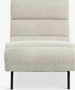 LINDELSEChaise longue d'intérieur LINDELSE tissu teddy beige/noir-JYSK Discount