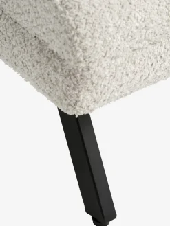 LINDELSEChaise longue d'intérieur LINDELSE tissu teddy beige/noir-JYSK Discount