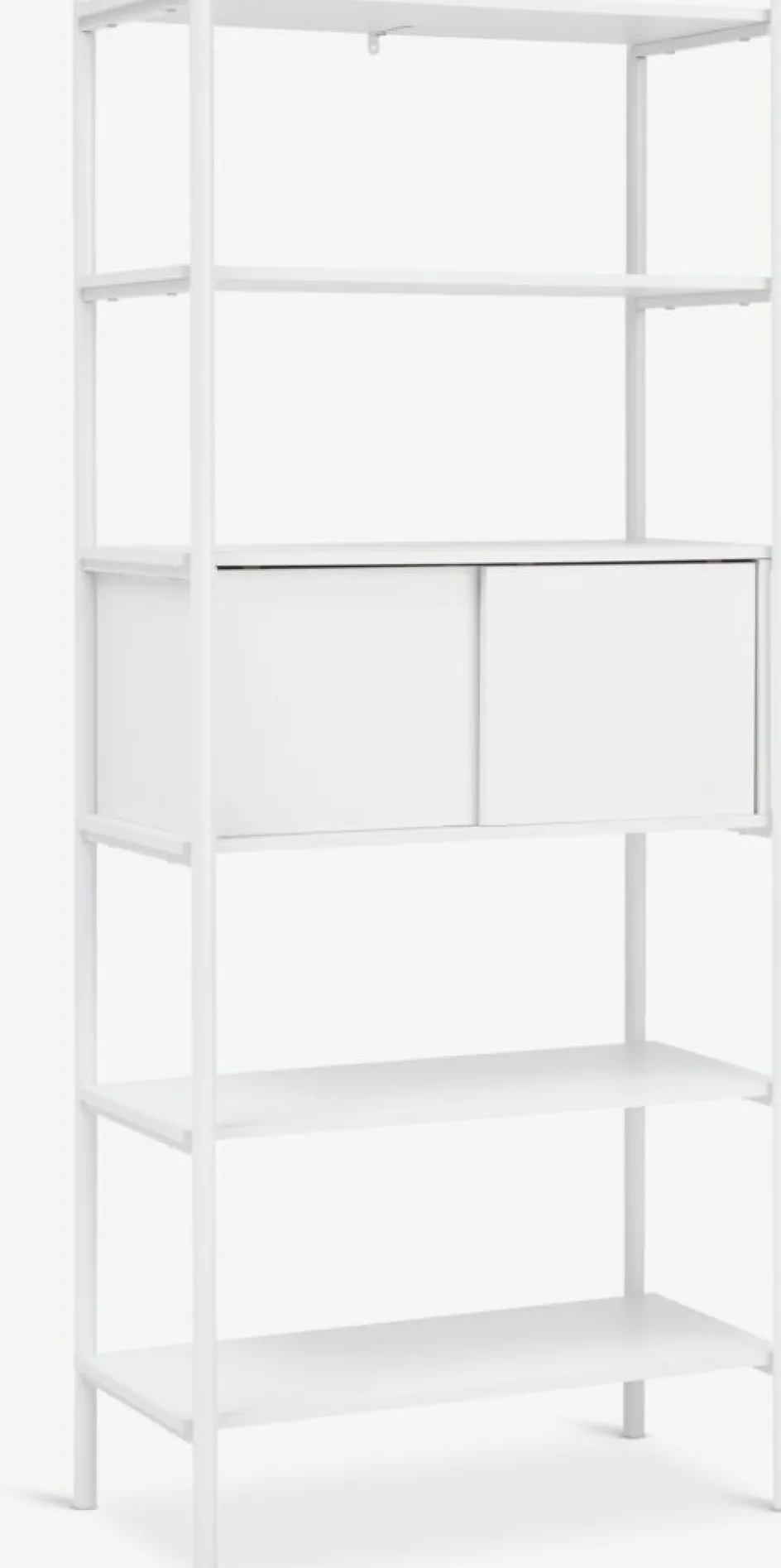 LINDVEDÉtagère LINDVED 6 tablettes 2 portes blanc-JYSK