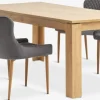 LINTRUP + PEBRINGELINTRUP L190/280 table colo. chêne + 4 PEBRINGE chaises gris-JYSK Clearance