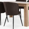 LINTRUP + RISSKOVLINTRUP L140 table col. chêne + 4 RISSKOV chaises brun foncé-JYSK Discount