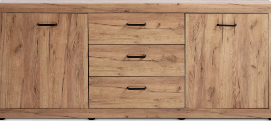 LINTRUPBuffet LINTRUP 2 portes 3 tiroirs coloris chêne naturel-JYSK Hot