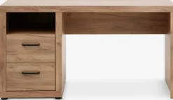 LINTRUPBureau LINTRUP 60x140 2 tiroirs 1 tablette coloris chêne nat-JYSK Best