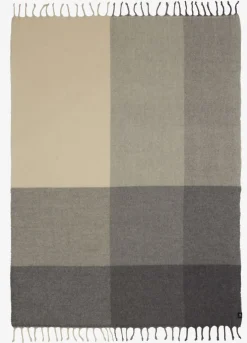 LUNDKARSEPlaid en laine LUNDKARSE 130x170 gris/beige-JYSK