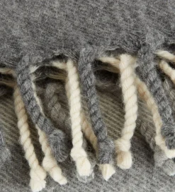 LUNDKARSEPlaid en laine LUNDKARSE 130x170 gris/beige-JYSK