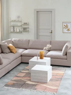 LYBYCanapé modulable LYBY 5 personnes angle tissu sable-JYSK Clearance