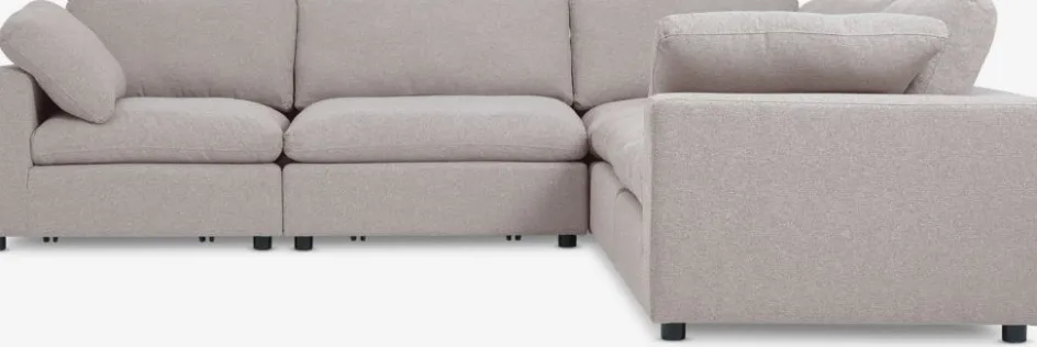 LYBYCanapé modulable LYBY 5 personnes angle tissu sable-JYSK Clearance