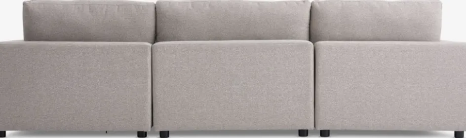 LYBYCanapé modulable LYBY 5 personnes méridienne tissu sable-JYSK Discount