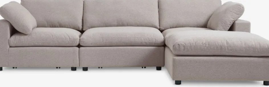 LYBYCanapé modulable LYBY 3 personnes méridienne tissu sable-JYSK Outlet