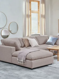 LYBYModule canapé LYBY méridienne/pouf tissu sable-JYSK Clearance