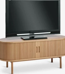 LYNGVIGMeuble TV LYNGVIG 120cm 2 portes tambours-Royal Oak Discount