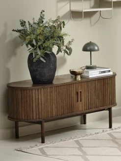 LYNGVIGMeuble TV LYNGVIG 120cm 2 portes tambours-Royal Oak Hot