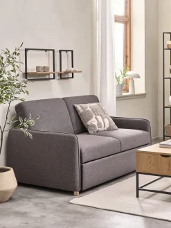 LYSTRUPCanapé convertible LYSTRUP 2 places tissu gris foncé-JYSK New