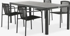 MADERUP + KRISTIANSTADMADERUP L205 table noir + 4 KRISTIANSTAD chaises vert-JYSK Best