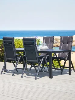 MADERUP + LOMMAMADERUP L205 table noir + 4 LOMMA chaises inclinables noir-JUTLANDIA Sale