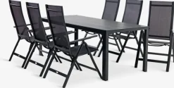 MADERUP + LOMMAMADERUP L205 table noir + 4 LOMMA chaises inclinables noir-JUTLANDIA Sale