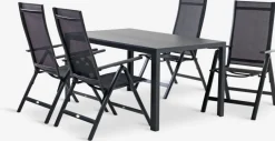 MADERUP + LOMMAMADERUP L150 table noir + 4 LOMMA chaises inclinable noir-JUTLANDIA Clearance