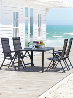 MADERUP + LOMMAMADERUP L150 table noir + 4 LOMMA chaises inclinable noir-JUTLANDIA Clearance