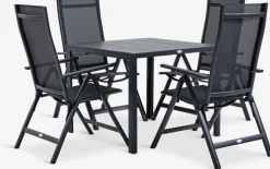MADERUP + LOMMAMADERUP L90 table + 4 LOMMA chaises noir-JUTLANDIA Hot