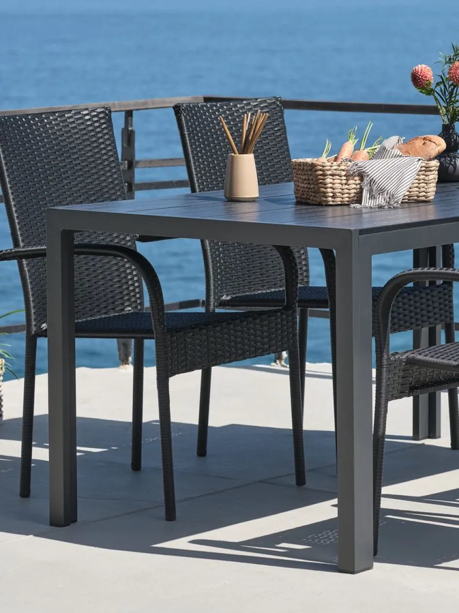MADERUPTable de jardin MADERUP l90xL150 noir-JUTLANDIA Online