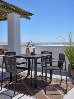 MADERUPTable de jardin MADERUP l90xL90 noir-JUTLANDIA Hot