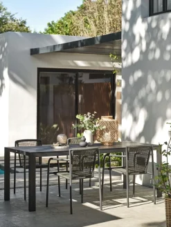 MADERUPTable de jardin MADERUP l90xL205 noir-JUTLANDIA Online