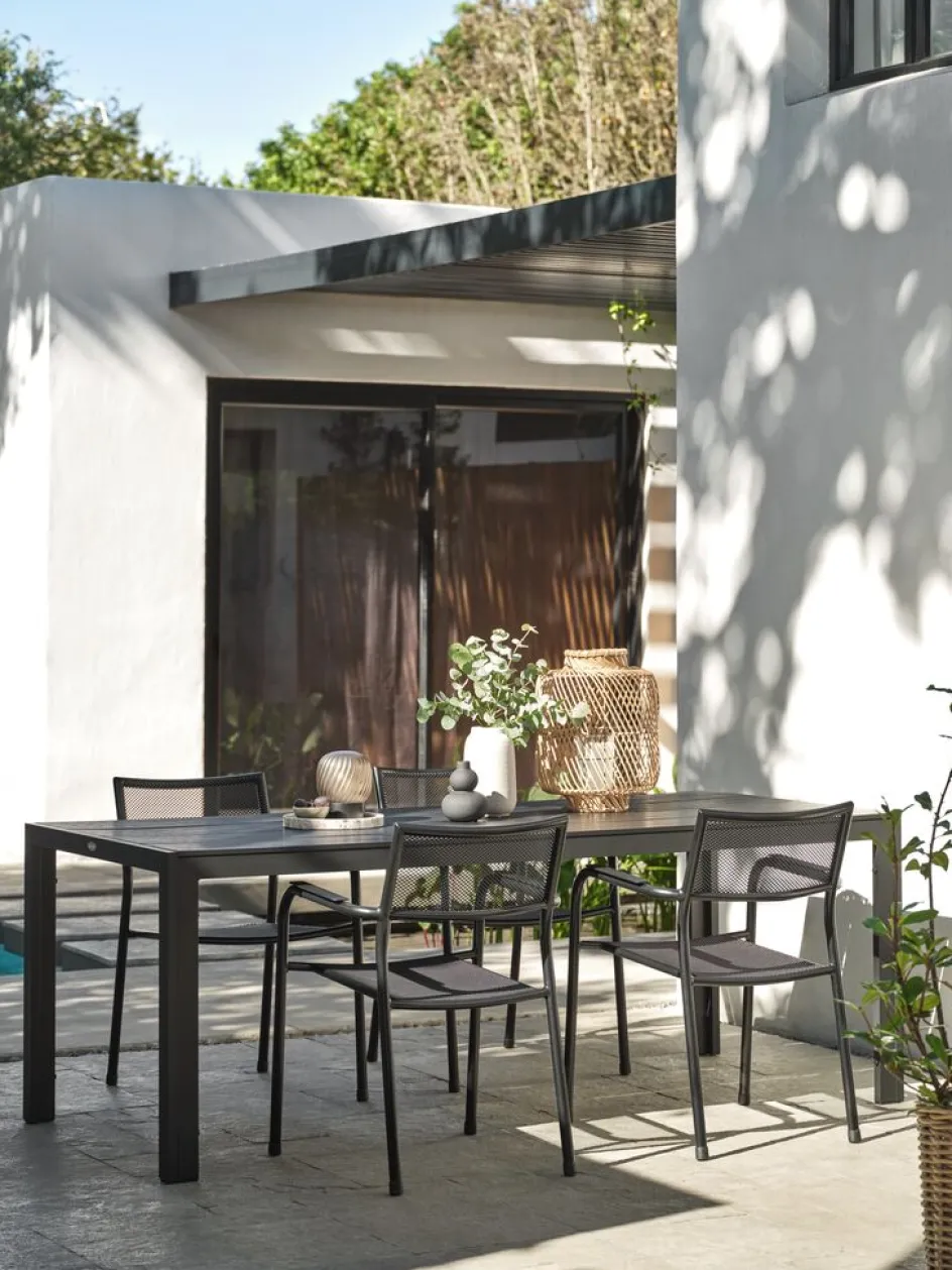 MADERUPTable de jardin MADERUP l90xL205 noir-JUTLANDIA Online