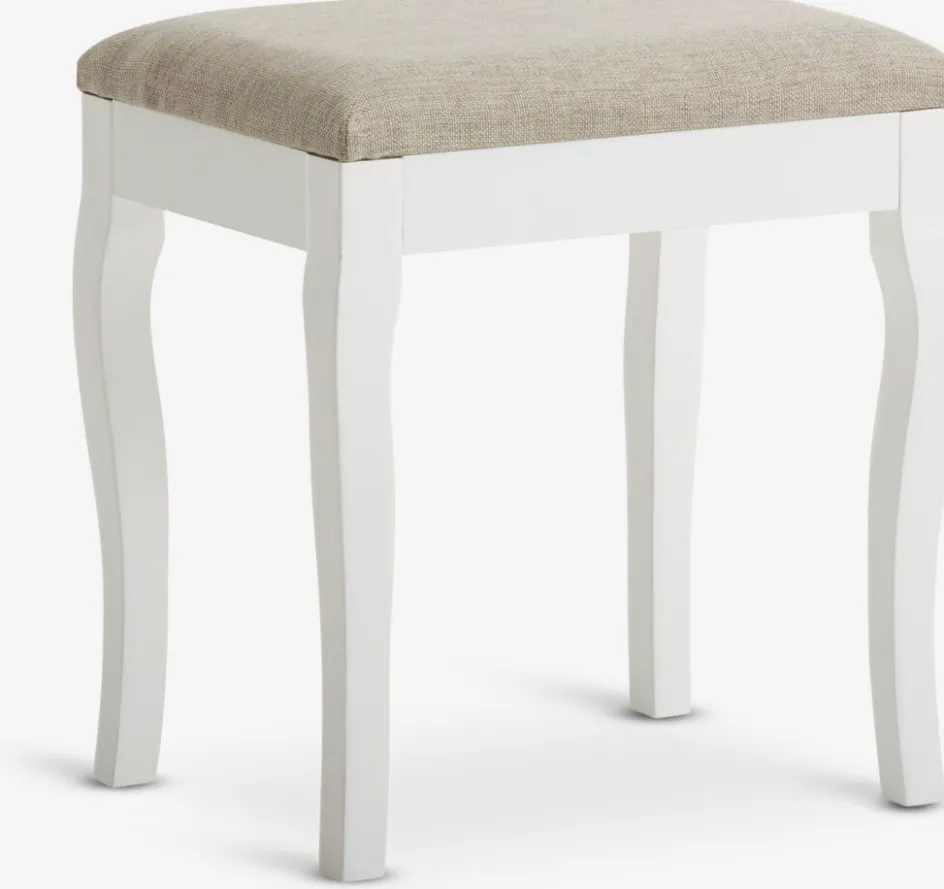 MALLINGTabouret MALLING blanc/tissu beige-JYSK