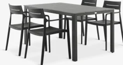 MARIELYST + INGSTRUPMARIELYST L205 table + 4 INGSTRUP chaises noir-JYSK Discount