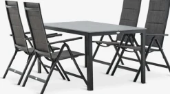 MARIELYST + MYSENMARIELYST L150 table + 4 MYSEN chaises gris-JUTLANDIA Outlet