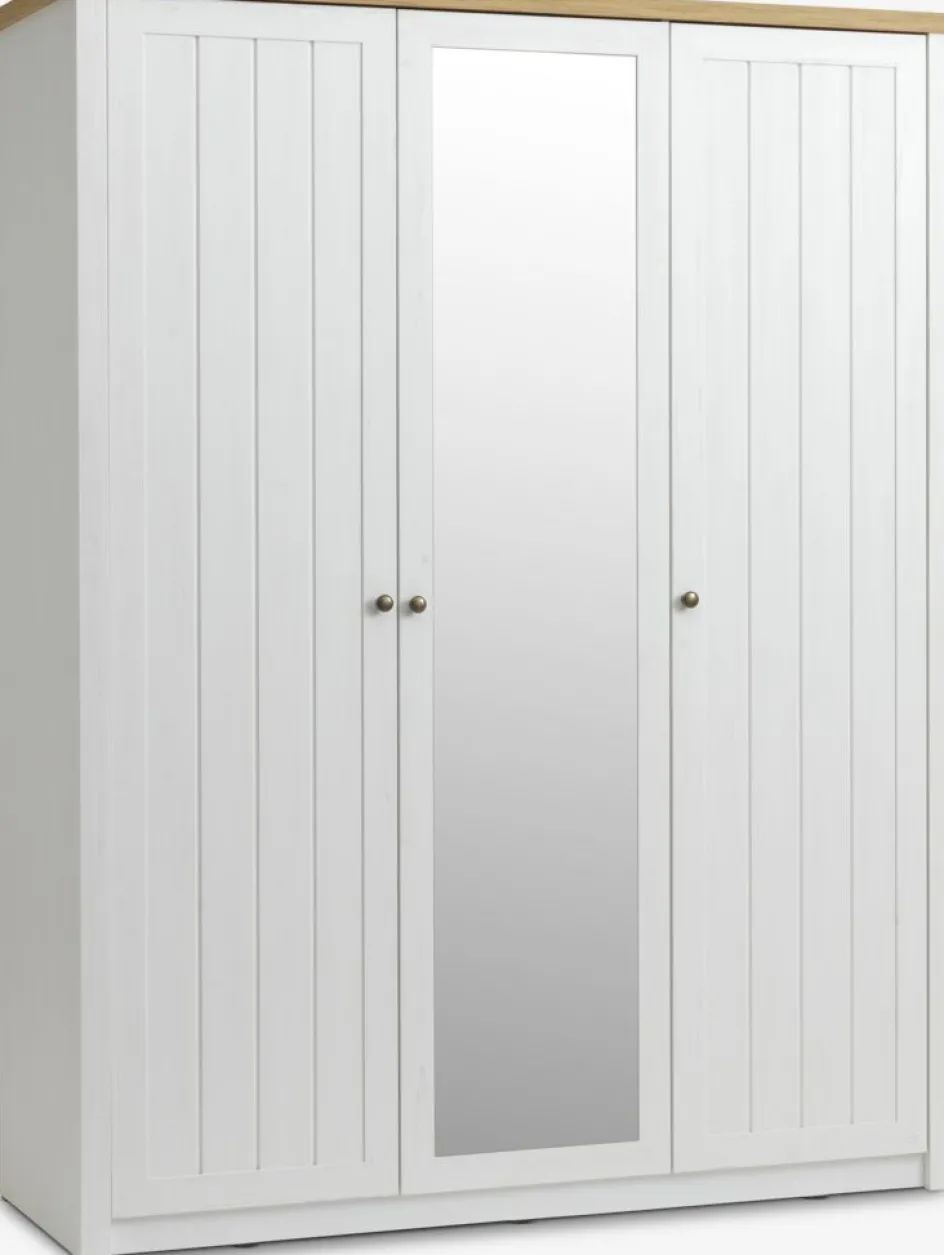 MARKSKELArmoire MARKSKEL 162x210 blanc/coloris chêne naturel-JYSK Online