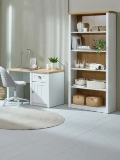 MARKSKELBibliothèque MARKSKEL 5 tablettes coloris blanc/chêne-JYSK