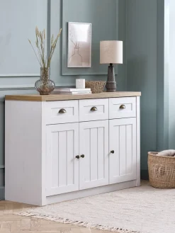 MARKSKELBuffet MARKSKEL 3 portes blanc/coloris chêne naturel-JYSK Clearance