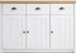 MARKSKELBuffet MARKSKEL 3 portes blanc/coloris chêne naturel-JYSK Clearance