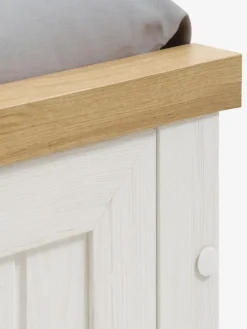 MARKSKELCadre de lit MARKSKEL 140x190 coloris blanc/chêne naturel-JYSK