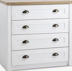 MARKSKELCommode 4 tiroirs MARKSKEL blanc/coloris chêne naturel-JYSK Sale