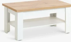 MARKSKELTable basse MARKSKEL 60x110 blanc/coloris chêne naturel-JYSK